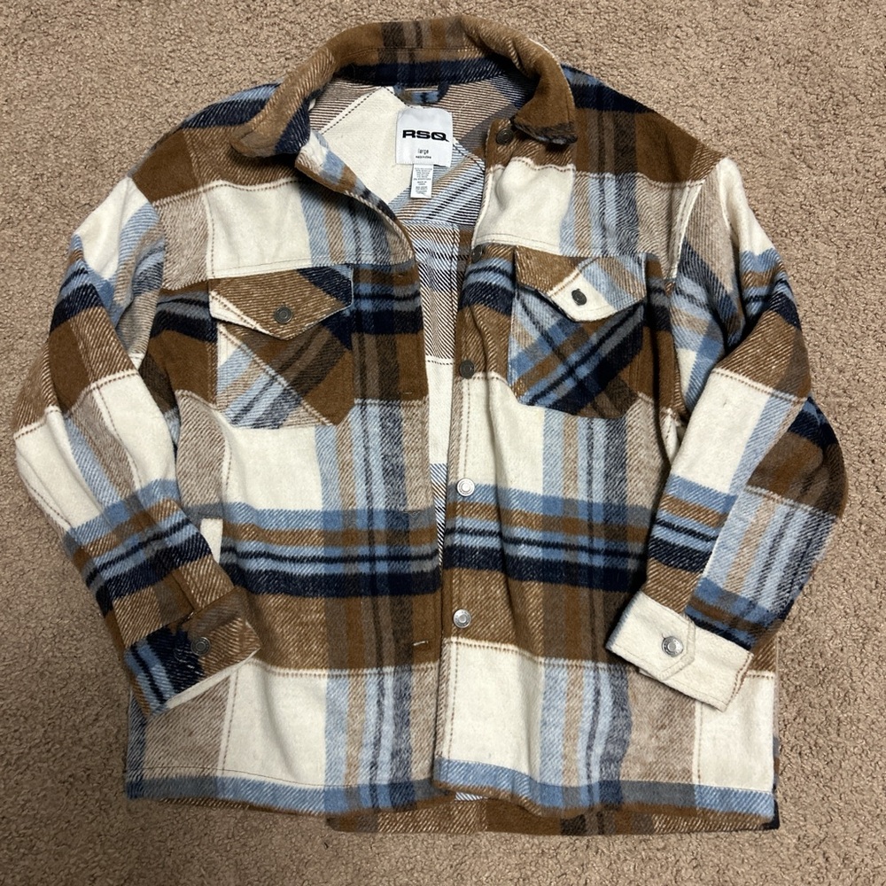 RSQ Multi-Color Plaid Shirt